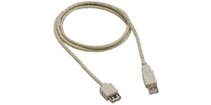 Cable de extensión USB 2.0 negro 5m